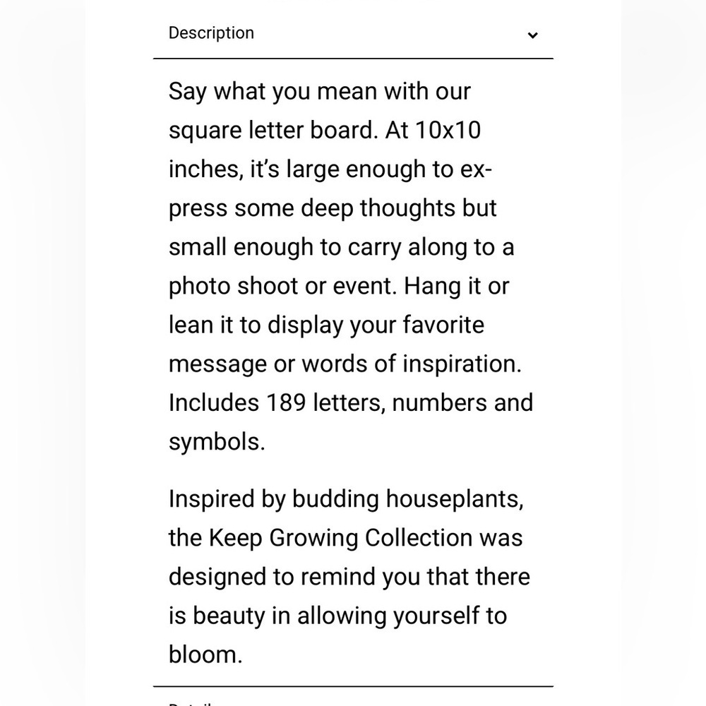 XO, Sienna Keep Growing Black Felt Letter Board - Picture 3 of 6
